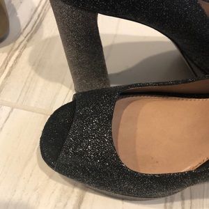 Vince Camuto heels. Black sparkly.7 1/2. Worn once